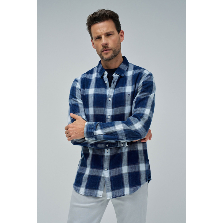 CAMISA HOMBRE  SALSA JEANS SLIM FIT SHIRT INDIGO PLAID