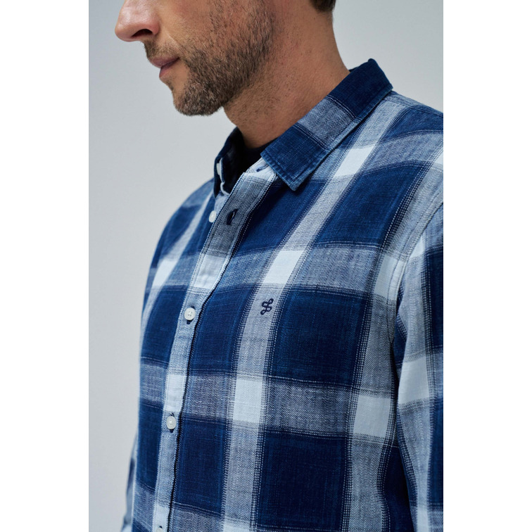 CAMISA HOMBRE  SALSA JEANS SLIM FIT SHIRT INDIGO PLAID