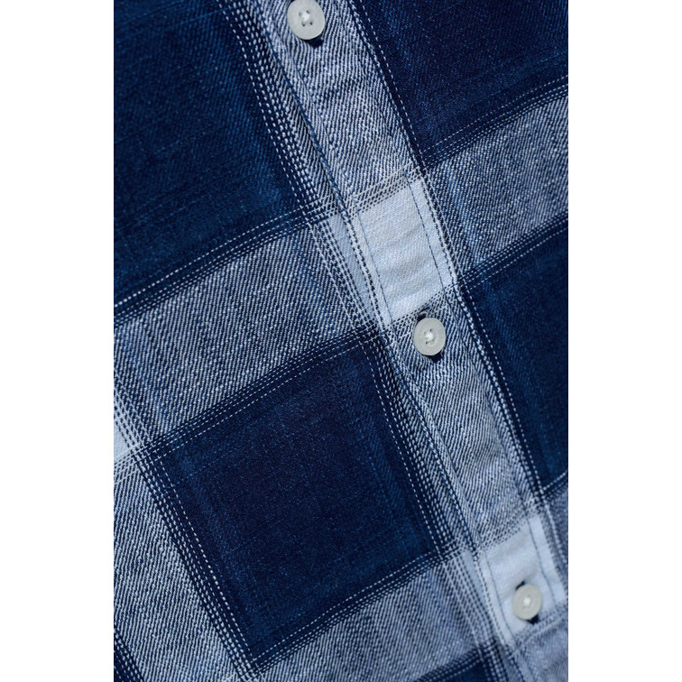 CAMISA HOMBRE  SALSA JEANS SLIM FIT SHIRT INDIGO PLAID