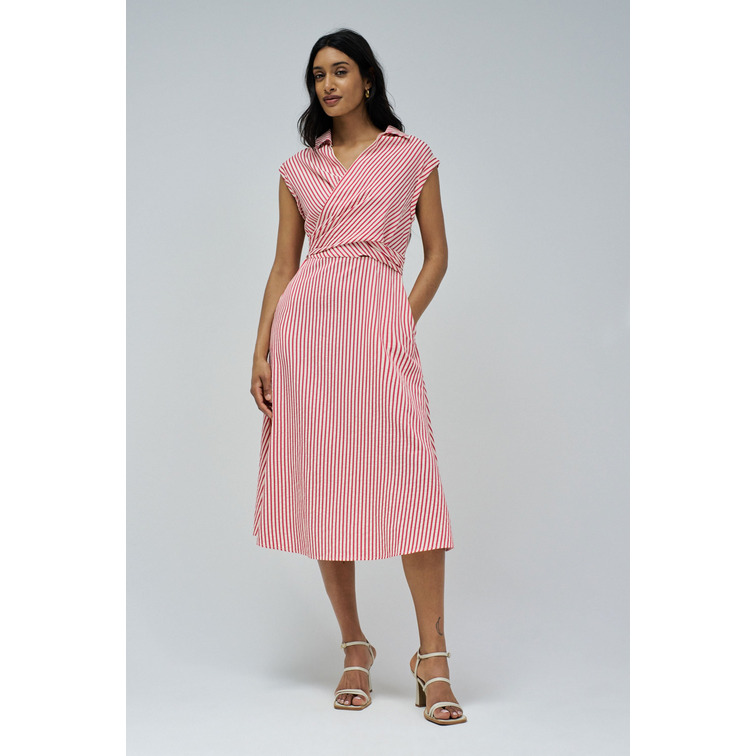 VESTIDO MUJER  SALSA JEANS PINSTRIPED DRESS WITH WAIST DE