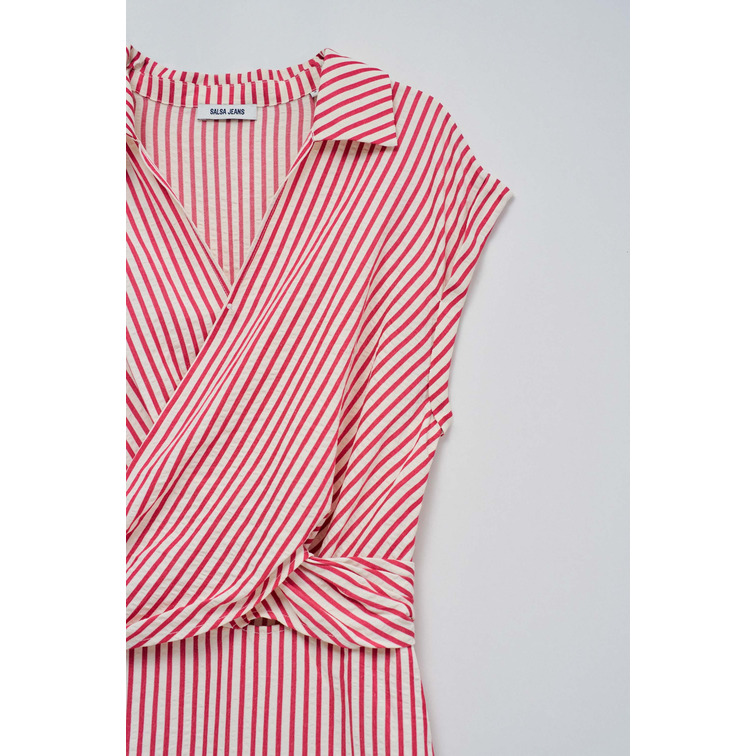 VESTIDO MUJER  SALSA JEANS PINSTRIPED DRESS WITH WAIST DE