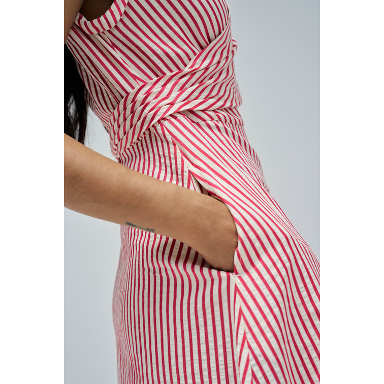 VESTIDO MUJER  SALSA JEANS PINSTRIPED DRESS WITH WAIST DE