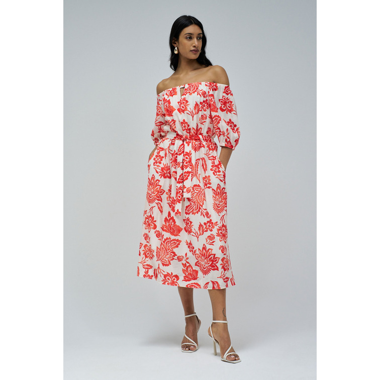 VESTIDO MUJER  SALSA JEANS OFF-SHOULDER TWO-TONE PRINT DR