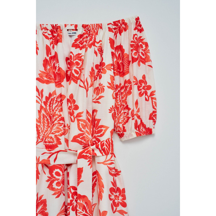 VESTIDO MUJER  SALSA JEANS OFF-SHOULDER TWO-TONE PRINT DR