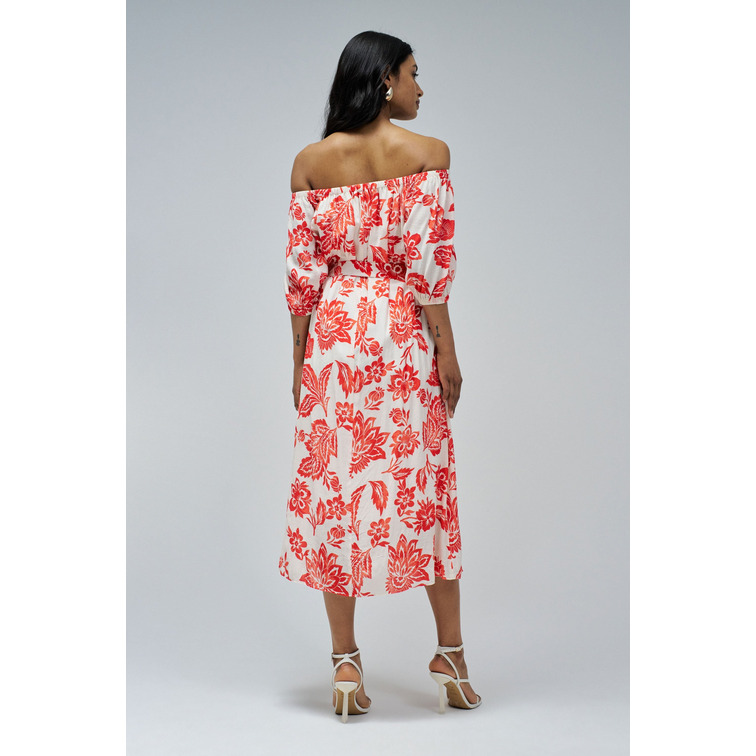 VESTIDO MUJER  SALSA JEANS OFF-SHOULDER TWO-TONE PRINT DR