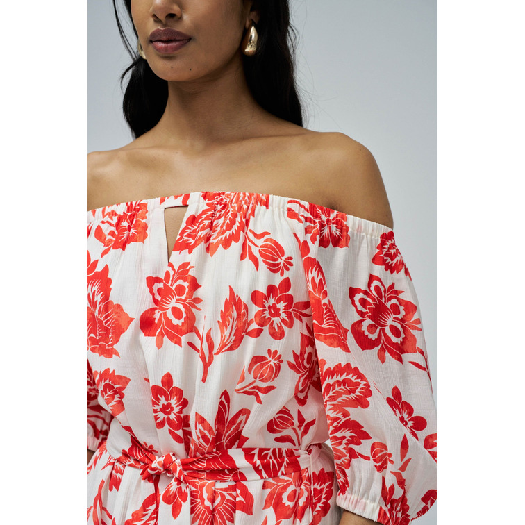 VESTIDO MUJER  SALSA JEANS OFF-SHOULDER TWO-TONE PRINT DR