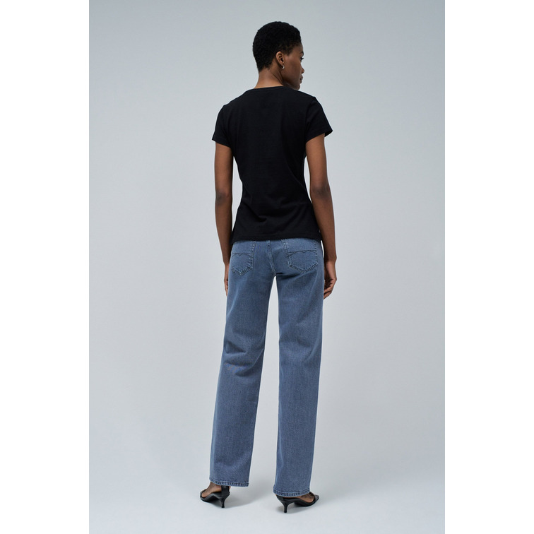 CAMISETA MUJER  SALSA JEANS T-SHIRT WITH GLITTER BRANDING