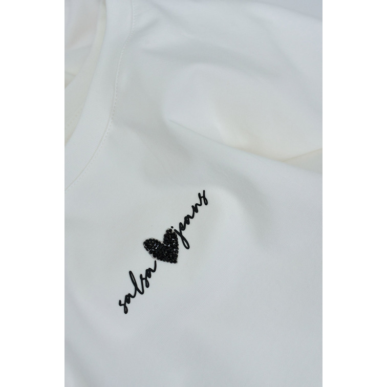 CAMISETA MUJER  SALSA JEANS T-SHIRT WITH PRINTED BRANDING