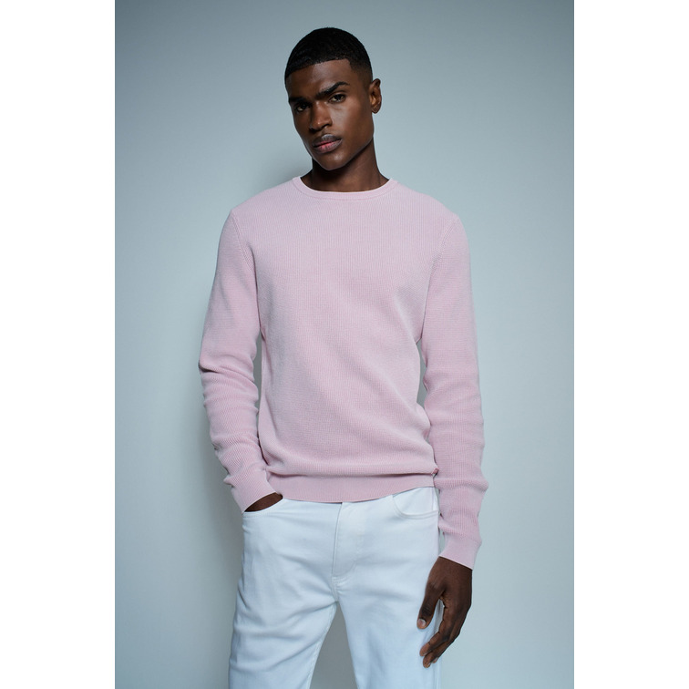 JERSEY HOMBRE  SALSA JEANS WAFFLE KNIT SWEATER G.DYE  W/P