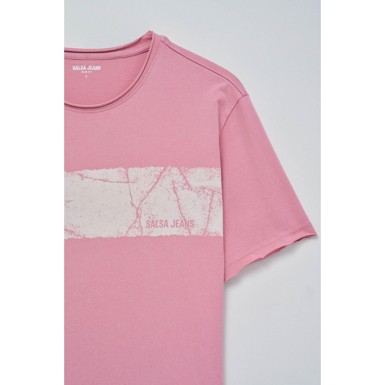 CAMISETA HOMBRE  SALSA JEANS T-SHIRT SLIM FIT RAW EDGE W/ B