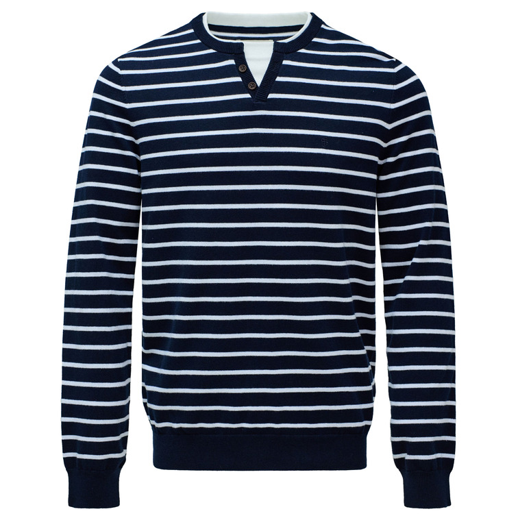 JERSEY HOMBRE  SALSA JEANS KNIT HENLEY W/ COLLAR JERSEY D