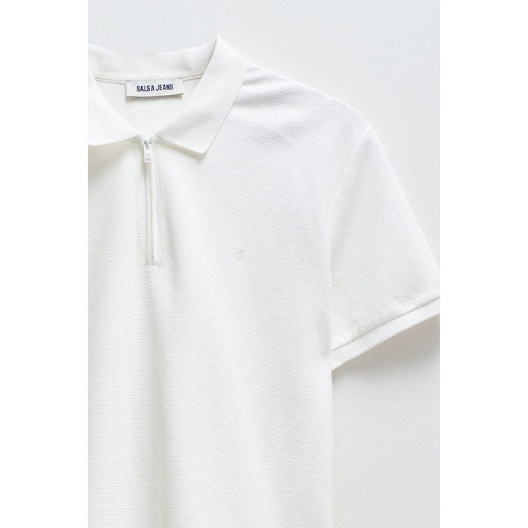 CAMISETA HOMBRE  SALSA JEANS TEXTURED POLO W/ ZIP