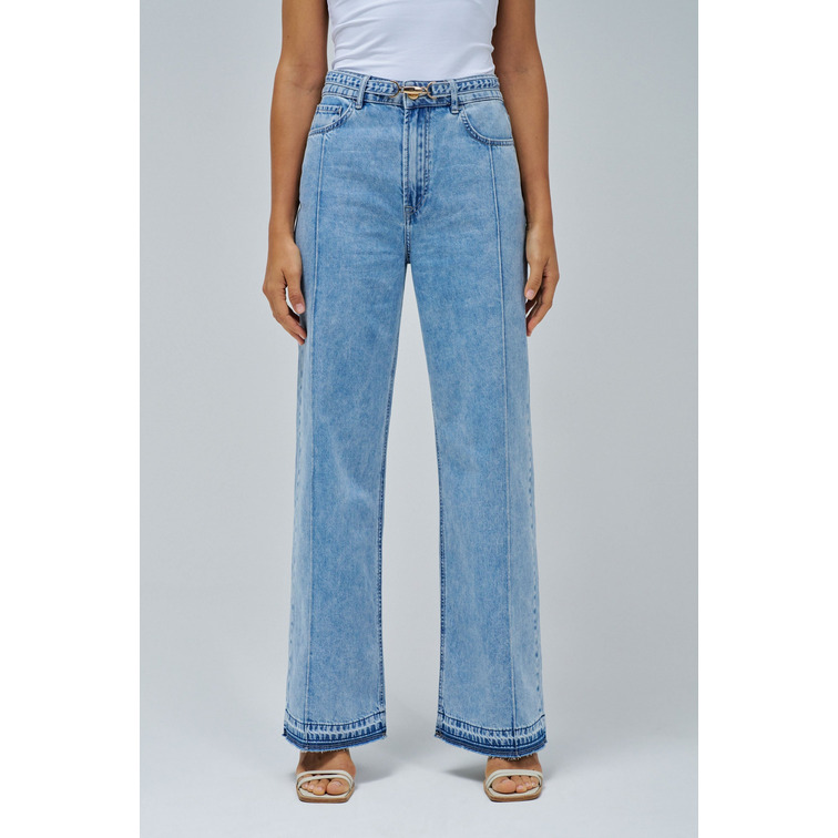 VAQUERO LIGHTDENIM MUJER SALSA JEANS TRUE WIDE LEG TIRO ALTO