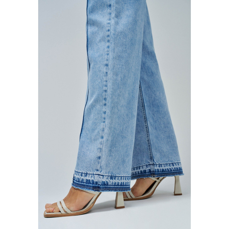 VAQUERO LIGHTDENIM MUJER SALSA JEANS TRUE WIDE LEG TIRO ALTO