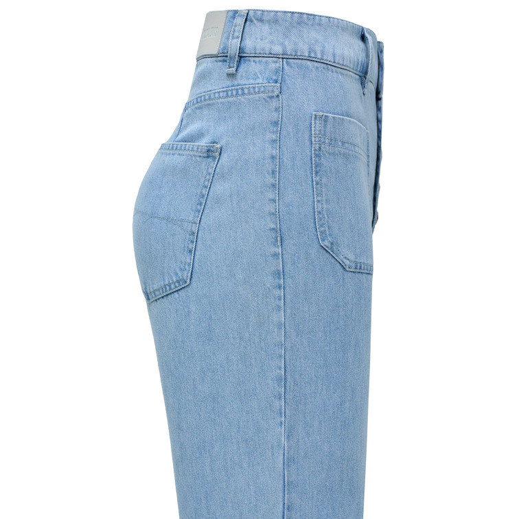 VAQUERO RECTO MUJER SALSA JEANS TRUE CROPPED TIRO ALTO