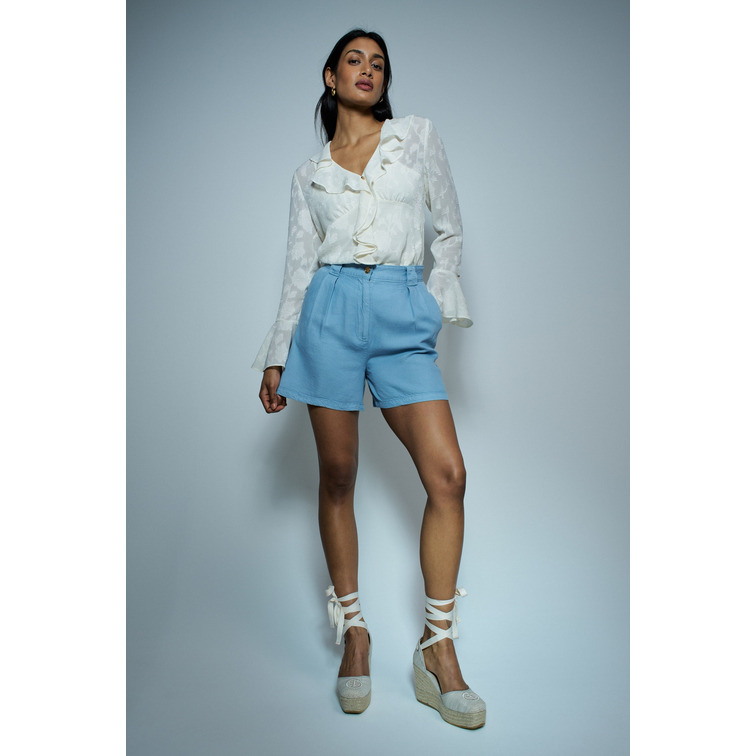 PANTALON CORTO MUJER SALSA JEANS EN LIGHTDENIM FIT BAGGY