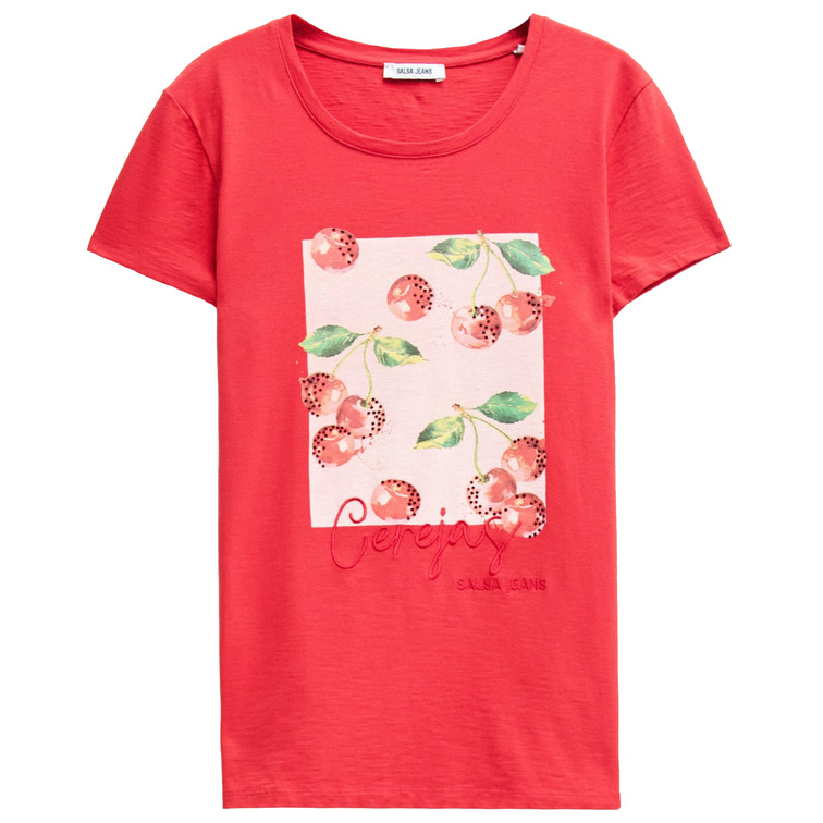 CAMISETA MUJER SALSA JEANS ESTAMPADO FRUTAL
