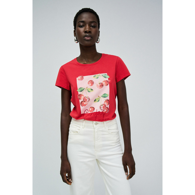 CAMISETA MUJER SALSA JEANS ESTAMPADO FRUTAL