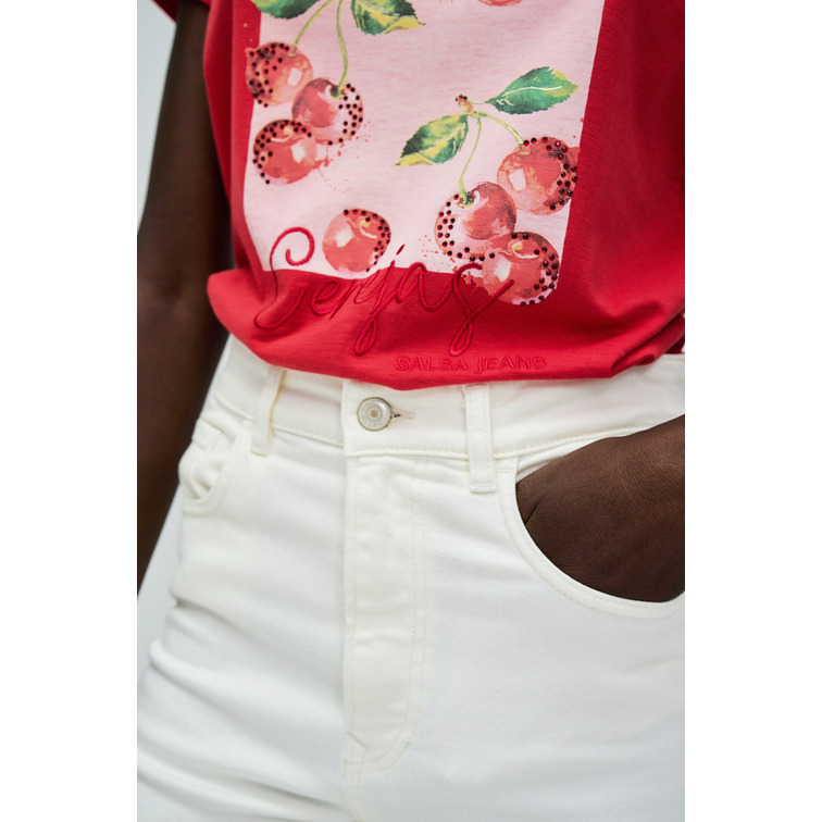 CAMISETA MUJER SALSA JEANS ESTAMPADO FRUTAL