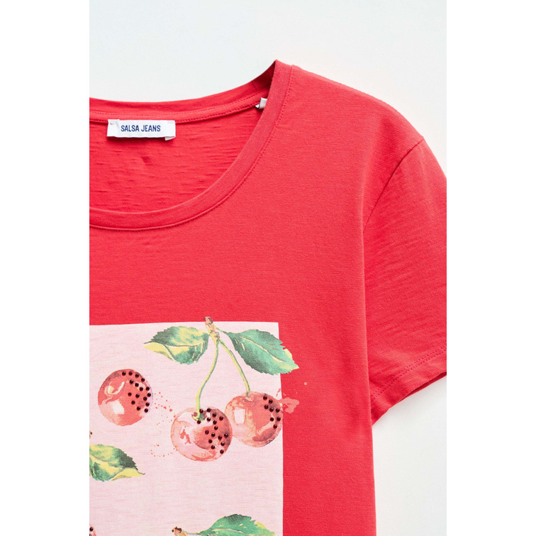 CAMISETA MUJER SALSA JEANS ESTAMPADO FRUTAL