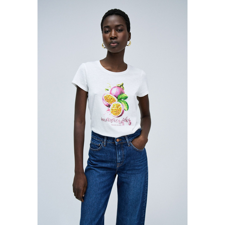 CAMISETA MUJER SALSA JEANS ESTAMPADO FRUTAL