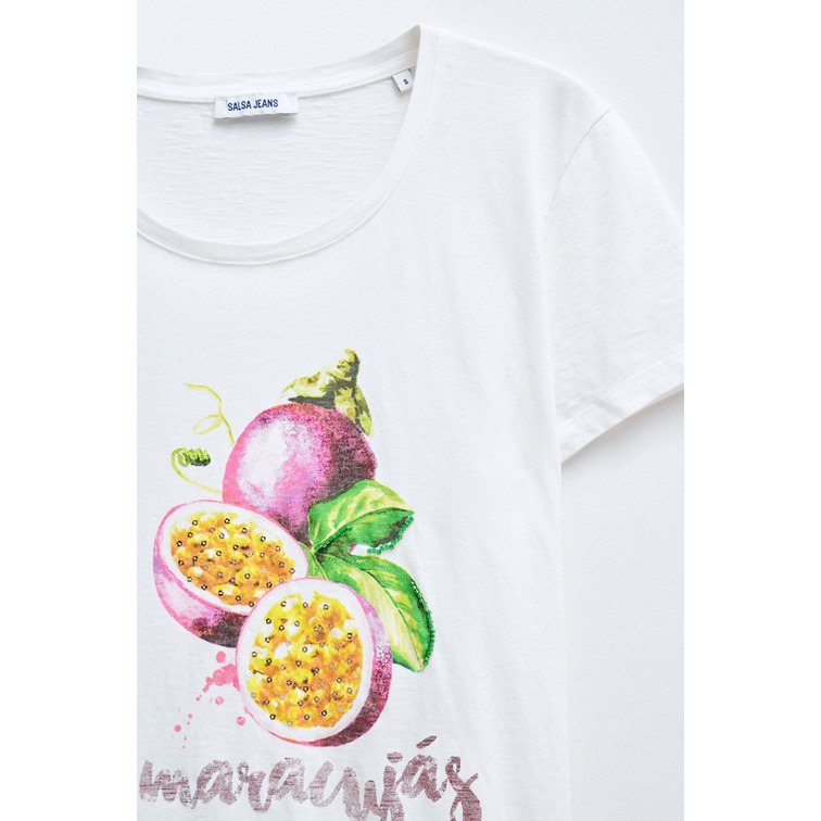 CAMISETA MUJER SALSA JEANS ESTAMPADO FRUTAL