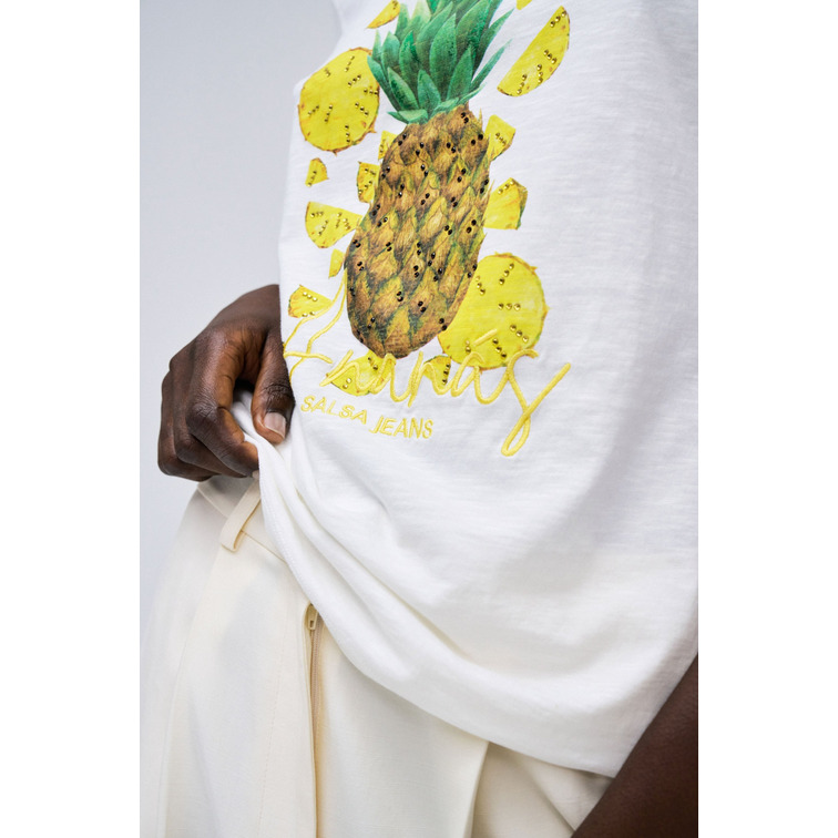 CAMISETA MUJER SALSA JEANS ESTAMPADO FRUTAL