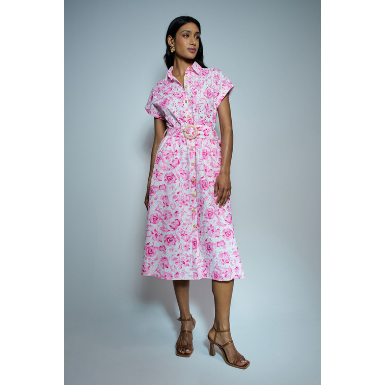 VESTIDO CAMISERO MUJER SALSA JEANS DE BORDADO INGLÉS