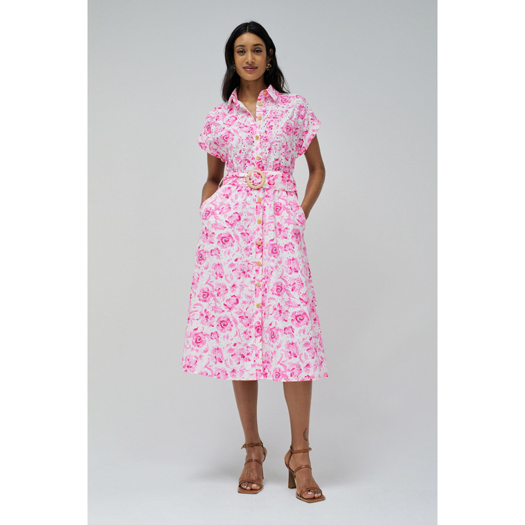 VESTIDO CAMISERO MUJER SALSA JEANS DE BORDADO INGLÉS