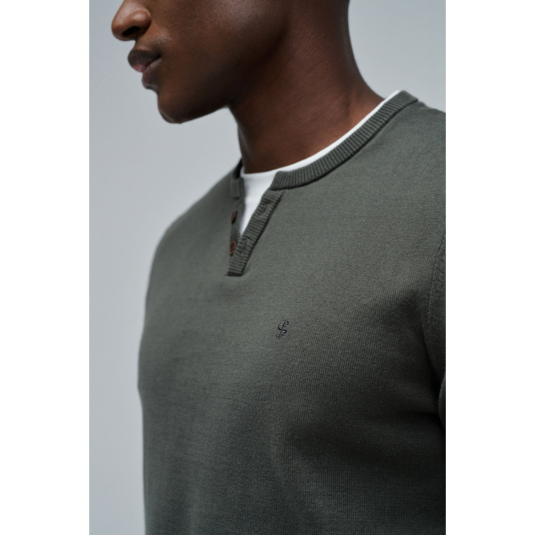 JERSEY HOMBRE  SALSA JEANS KNIT HENLEY W/ COLLAR JERSEY D