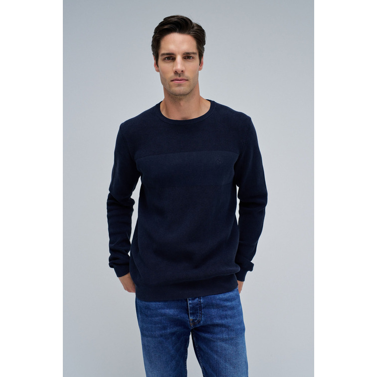 JERSEY HOMBRE  SALSA JEANS WAFFLE KNIT SWEATER GARMENT DY