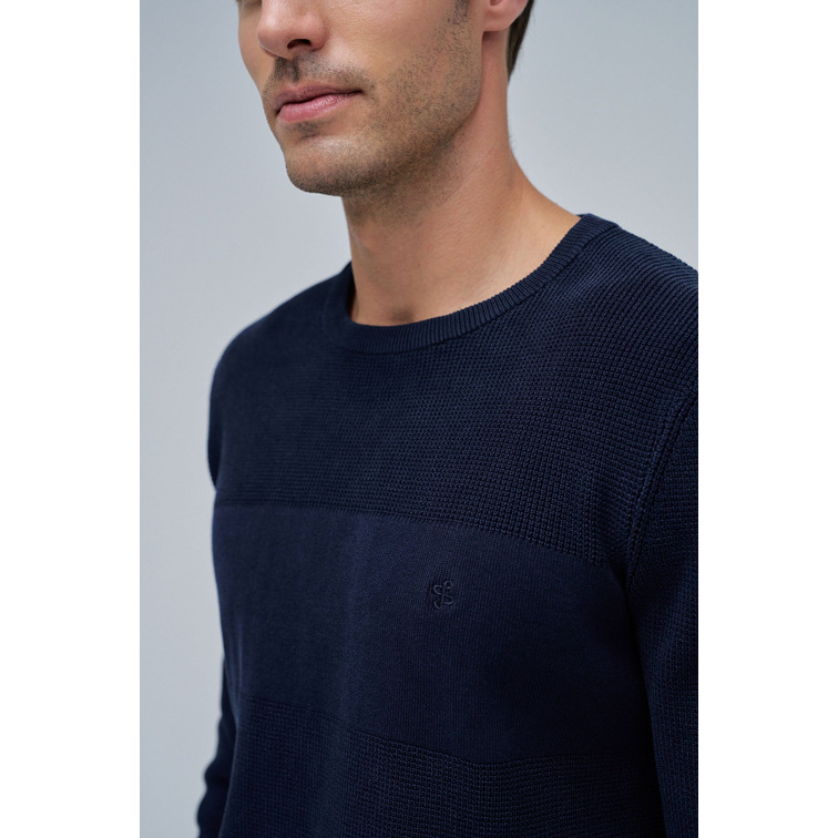 JERSEY HOMBRE  SALSA JEANS WAFFLE KNIT SWEATER GARMENT DY