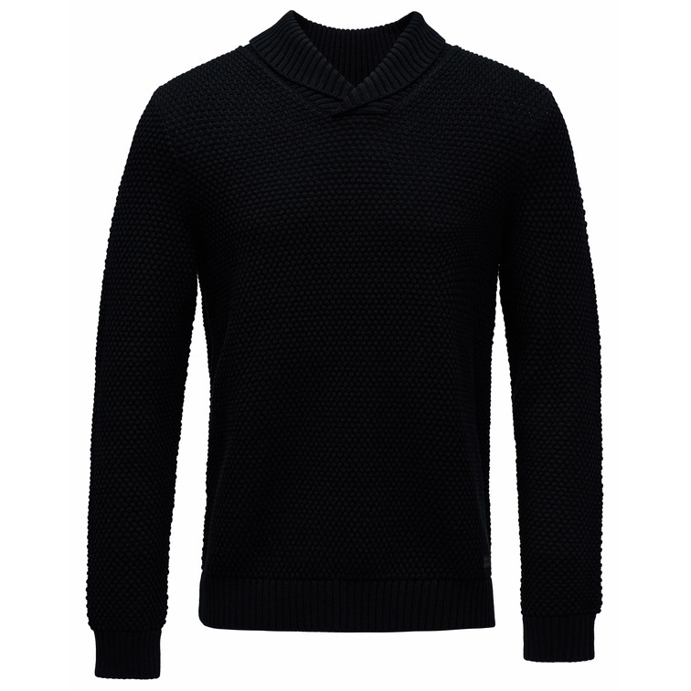 JERSEY HOMBRE  SALSA JEANS HEAVY KNIT SWEATER WITH SHAWL