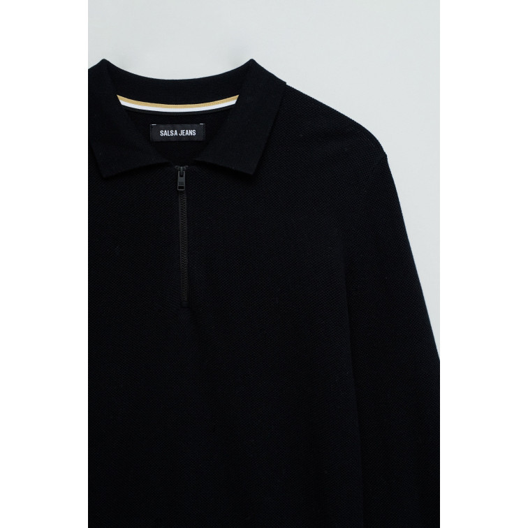 JERSEY DE PUNTO HOMBRE SALSA JEANS CON MEDIO CIERRE