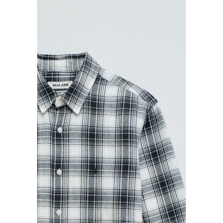 CAMISA HOMBRE  SALSA JEANS PLAID COTTON SHIRT SLIM FIT