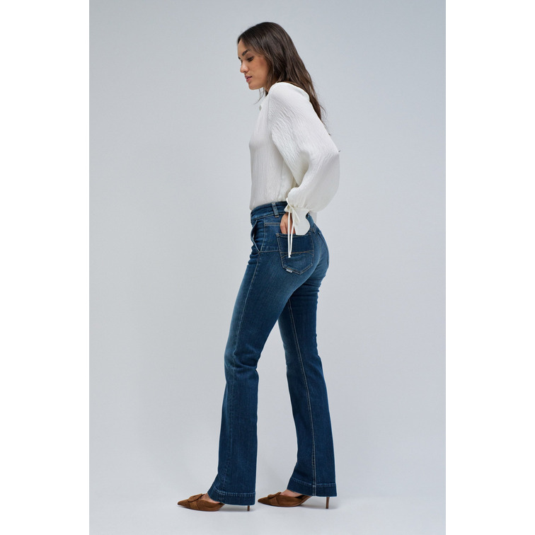 VAQUERO MUJER  SALSA JEANS DESTINY BOOTCUT W/ BELT & FREN