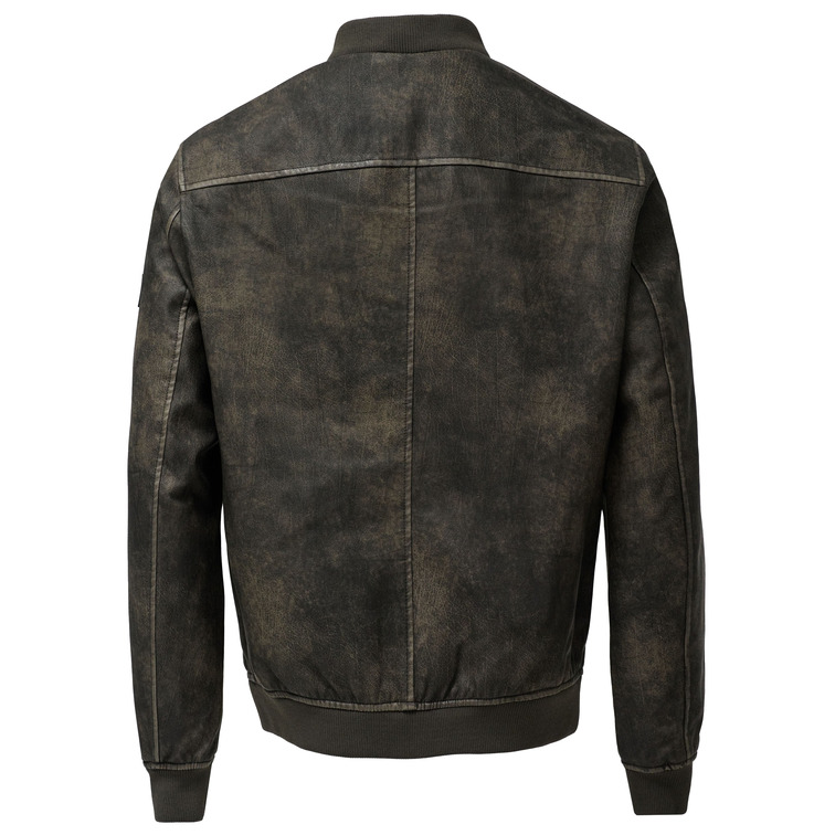 CAZADORA HOMBRE  SALSA JEANS HOODED FAKE LEATHER BOMBER JAC