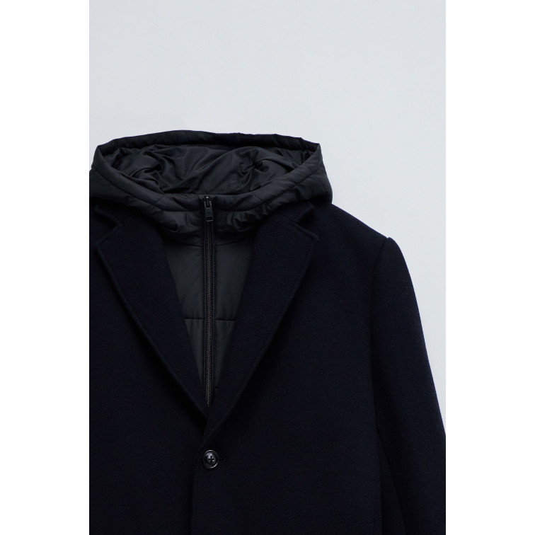 ABRIGO DE PAÑO HOMBRE SALSA JEANS CON CAPUCHA