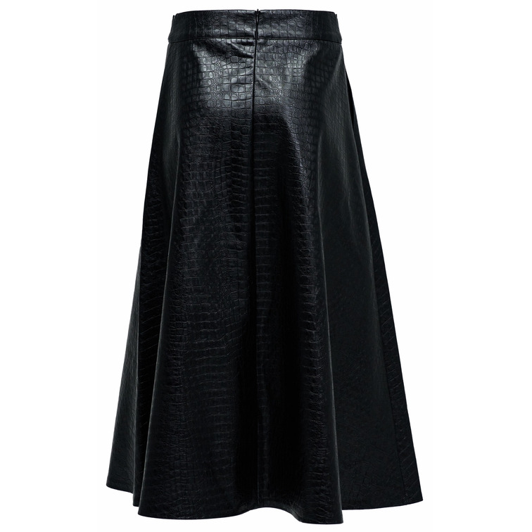FALDA MUJER SALSA JEANS FAUX LEATHER MIDI SKIRT WITH B