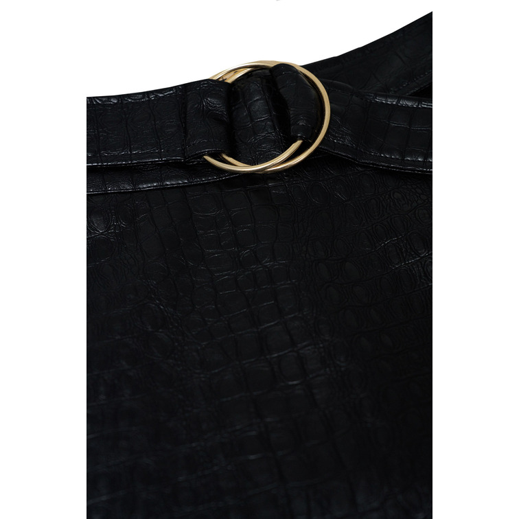 FALDA MUJER SALSA JEANS FAUX LEATHER MIDI SKIRT WITH B