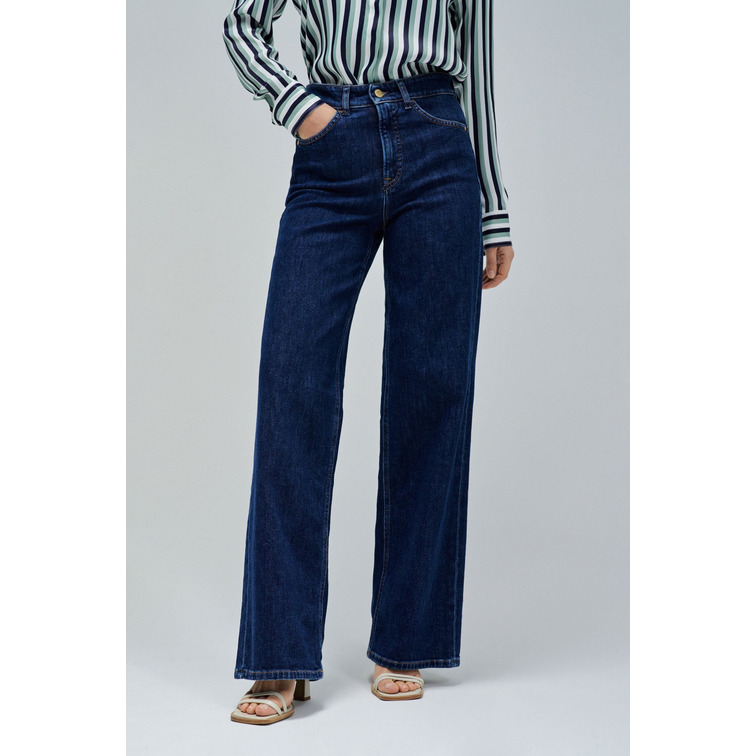 VAQUERO MUJER  SALSA JEANS FAITH WIDE DARK BLUE