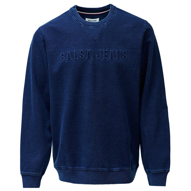SUDADERA HOMBRE  SALSA JEANS INDIGO SWEATSHIRT WITH EMBOSSE