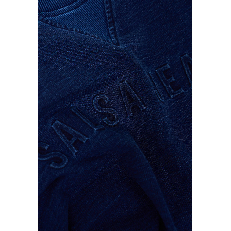 SUDADERA HOMBRE  SALSA JEANS INDIGO SWEATSHIRT WITH EMBOSSE
