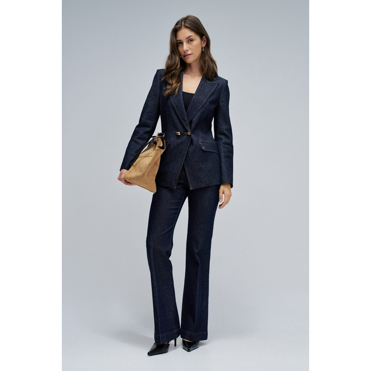 ABRIGO MUJER  SALSA JEANS BLAZER DARK WASH W/ DETAIL