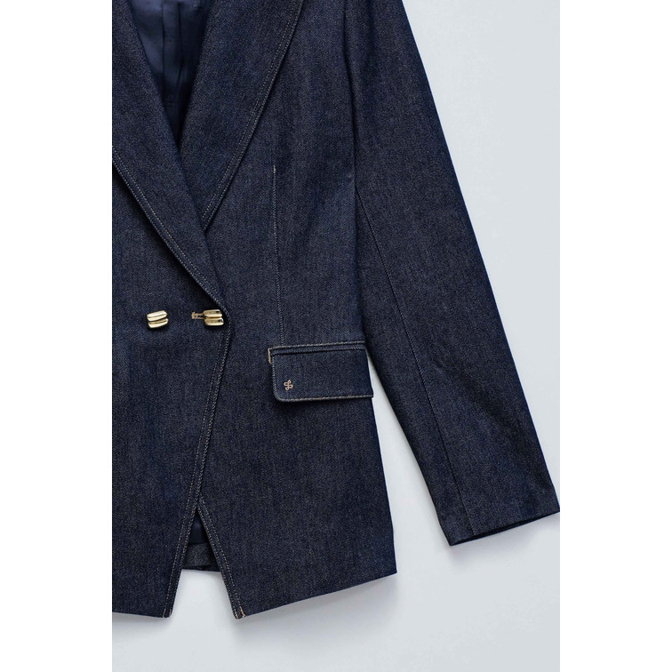 ABRIGO MUJER  SALSA JEANS BLAZER DARK WASH W/ DETAIL