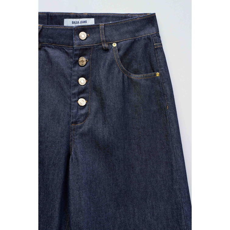 VAQUERO MUJER  SALSA JEANS JEANS WIDE W/ BUTTONS