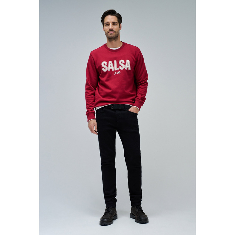 SUDADERA HOMBRE  SALSA JEANS FRENCH TERRY SWEAT HIGH RELIEF