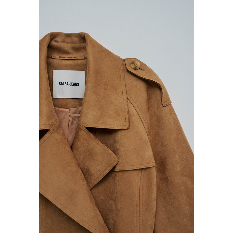 ABRIGO MUJER  SALSA JEANS SUEDE TRENCH COAT