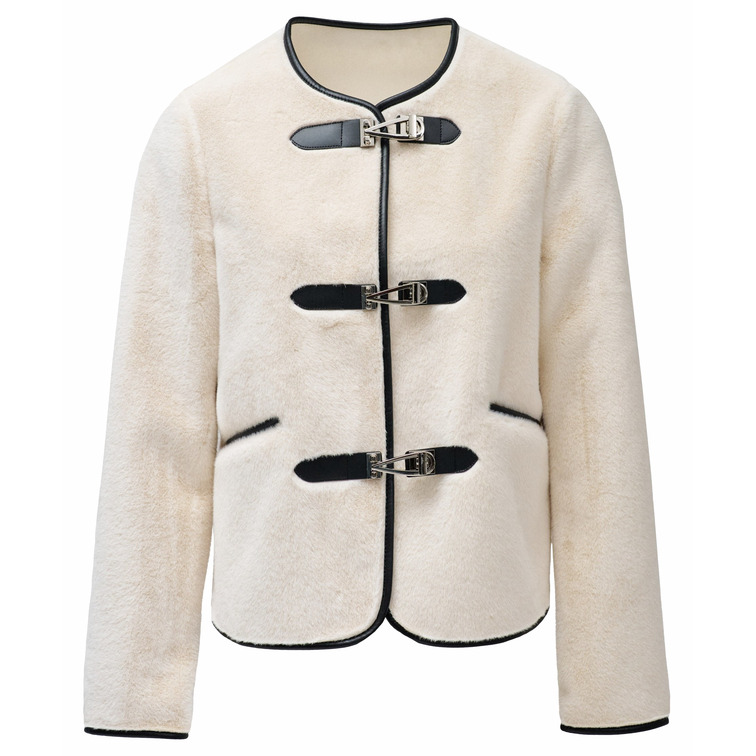 ABRIGO MUJER  SALSA JEANS FAUX FUR COAT WITH CLASP CLOSU