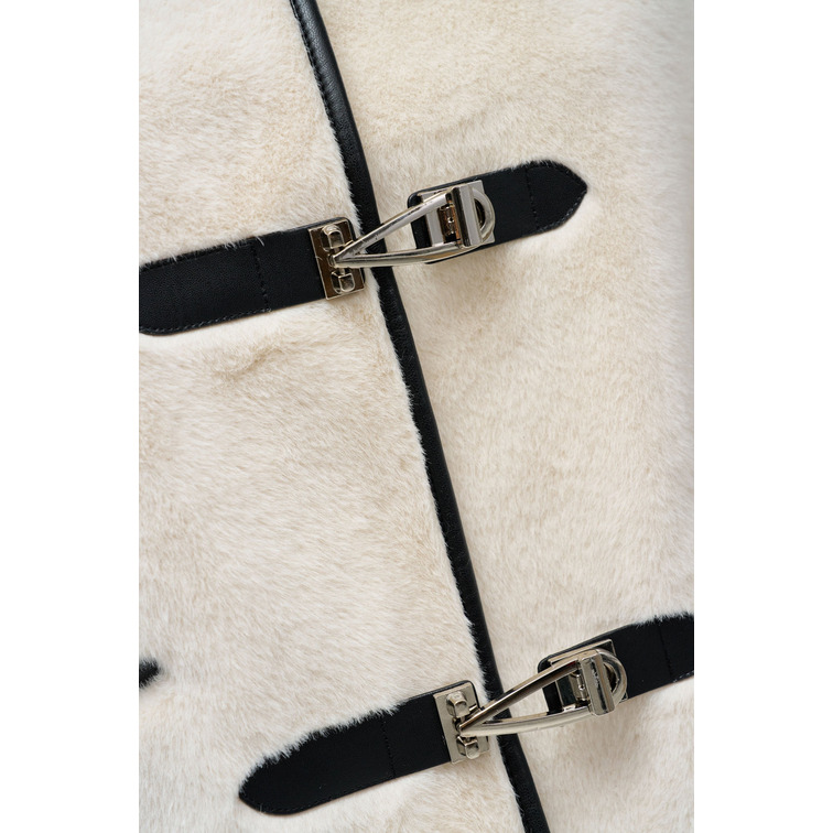 ABRIGO MUJER  SALSA JEANS FAUX FUR COAT WITH CLASP CLOSU